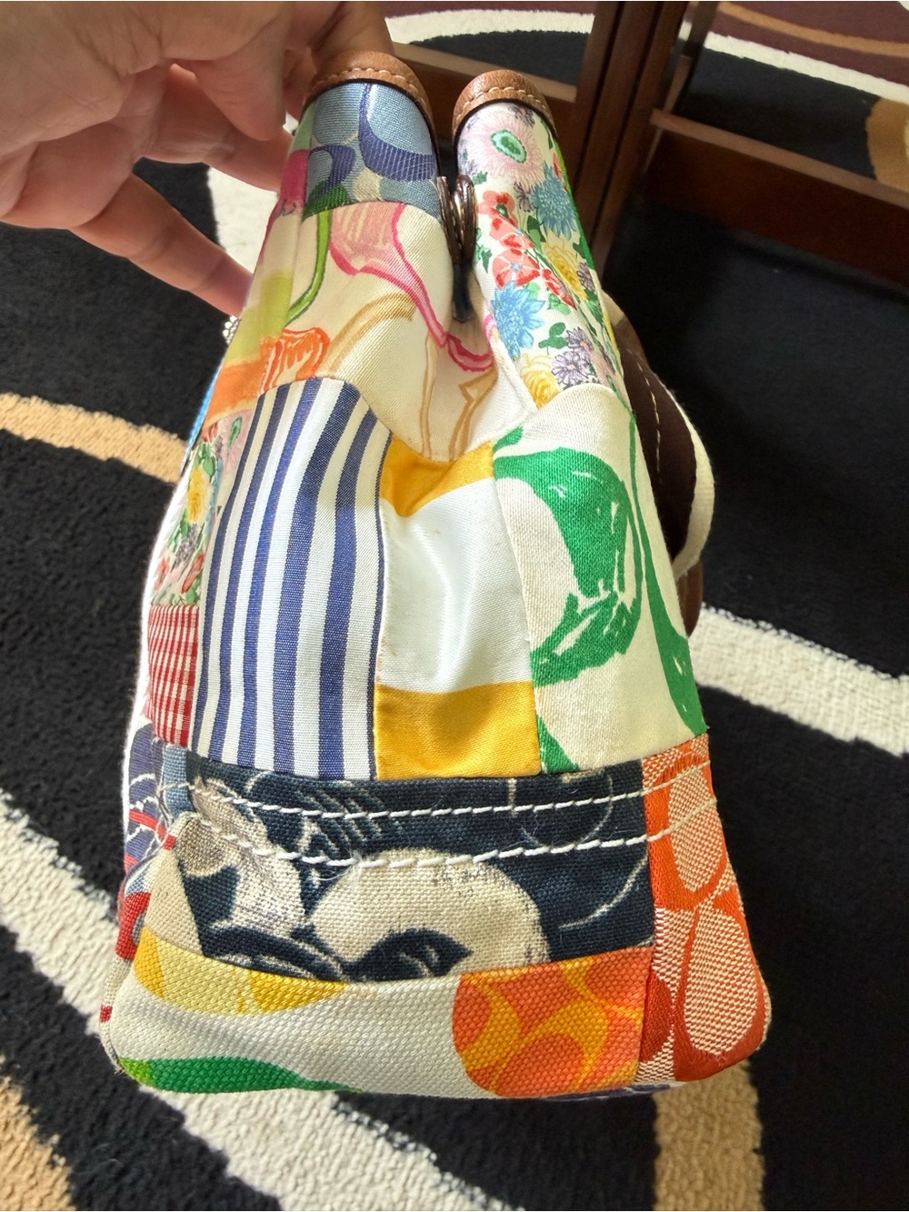Coach Hampton Weekend Patchwork Tote Bag - Picture 4 of 12